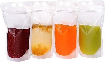 Fuvo transparent drinks bags of 10 oz pack of 100 with bags.. DIAYTAR NIGERIA: Your trusted e-commerce partner with extensive product choices and affordable delivery.