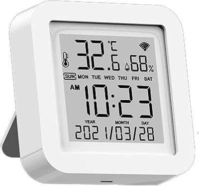 Thermometer for room temperature Huiop WiFi LCD display screen USB power supplies.. Shop anytime, receive on time — only with DIAYTAR Nigeria.