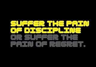 5 ACE suffer the pain of the discipline of suffering the pain of the regret poster wall sticker, motivational and inspiring (size: 12 x 18 inches), multicolored.. DIAYTAR NIGERIA: Where affordability and variety come together with nationwide 5-8 day delivery.