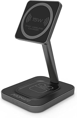 Pronate magnetic wireless charger for iPhone 12, fast wireless charger 2 in 1 Magsafe 15 W with adjustable neck tower and non -slip load holder 5 W for iPhone 12/12 Pro Max/AirPods Pro, Orbis - 15 W.. Make every purchase count with DIAYTAR Nigeria — shop smart, shop fast.