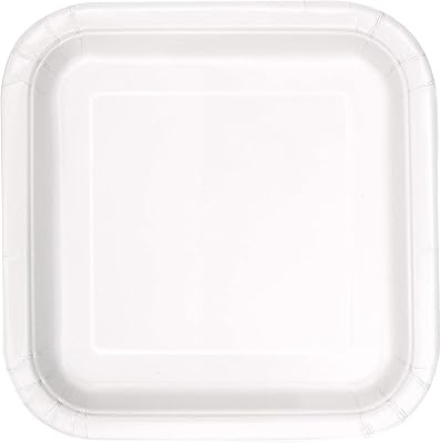 Unique square plate, 14 pieces, 9 inch size, shiny white.. Find everything you need at prices you'll love with DIAYTAR NIGERIA's comprehensive e-commerce platform.