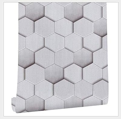 JL House Vinyl Wallpaper with geometric pattern 9171 Gray Hexagon self-adhesive waterproof for bedroom and living room decoration.. DIAYTAR NIGERIA makes online shopping accessible with our comprehensive platform and prompt delivery service.