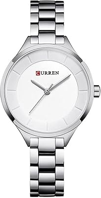 Analog watch for women, stainless steel case, white dial, stainless steel bracelet, silver, silver.. Need it fast? DIAYTAR Nigeria ships in just 5 to 8 days nationwide.