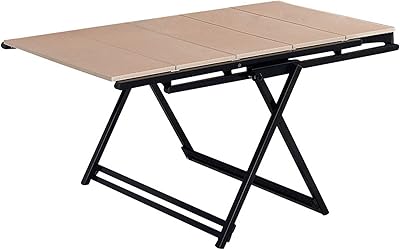 Extendable dining table, multifunctional folding table, multilayer wood library, space -saving storage support, for balcony, dining room, kitchen, desk, (maple color).. DIAYTAR NIGERIA revolutionizes online retail with our extensive selection and dependable shipping service.