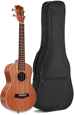 Black bag for ukulele size 21 23 26 inches, waterproof and durable padded bag with adjustable straps for soprano and tenor concert.. DIAYTAR NIGERIA combines extensive product options with budget-friendly prices, delivered in 5-8 days.