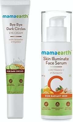 Mamaearth Skin Face Serum Illuminat 30 g with eye cream bye bye dark circles 20 g.. Great finds. Great prices. Fast shipping. That’s DIAYTAR Nigeria.