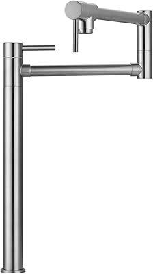 Wow stove faucet in brushed nickel, foldable stove in solid brass, brass jar tap with double stinging arm.. DIAYTAR NIGERIA: Where every search leads to affordable products delivered promptly across Nigeria.