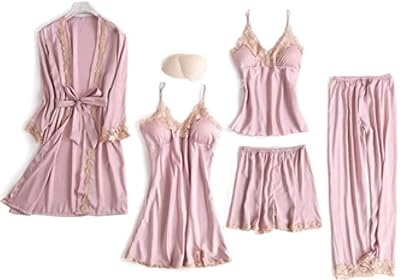 Corex Luxe 5 Pieces Dress Ensemble Night clothing In Large Size Adult Summer Night Night Night Night Night Hold.. Affordable online shopping is just a click away with DIAYTAR Nigeria.