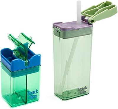 Portable drinking box + Presidio, green, 12 oz snack box, package of 1.. DIAYTAR NIGERIA: Bringing quality products to every Nigerian home at prices everyone can afford.