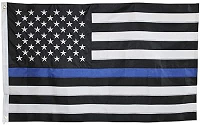 Thin -line blue line - 3 x 5 feet with embroidered stars and sewn stripes - black, white and blue flag with eyelets to hang.. Shop smarter, not harder with DIAYTAR NIGERIA - thousands of products at your fingertips with affordable delivery.