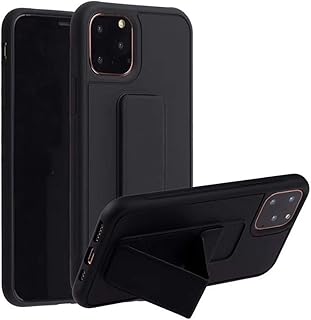 Leather rear shell for iPhone 11 pro max with magnetic support and handle - white (iPhone 11 pro max, black).. Nigeria's most diverse e-commerce platform delivers quality and affordability to your doorstep in 5-8 days.