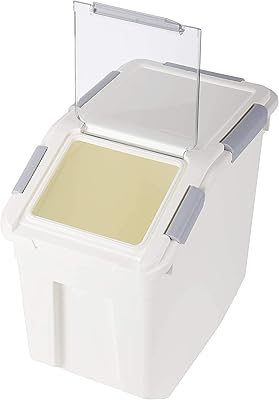 Rice food storage container, Double joint domestic rice cereals with cup to be measured without BPA - The colors of the handles of the cover may vary (20 kg).. Unlock access to a wide range of products with DIAYTAR NIGERIA's affordable e-commerce platform.