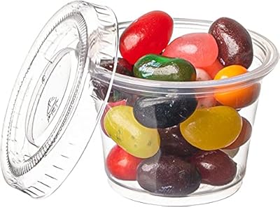 Set of disposable plastic cups in crystal with lids for condiments, jelly shots, blown portion and sampling cup (1 ounce, 100 pieces) - transparent.. Big savings, small wait times — shop now at DIAYTAR Nigeria.