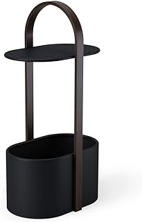 HUB side table with storage and cable management, black/walnut.. Shop for everything you need at DIAYTAR NIGERIA, with budget-friendly prices and quick delivery.