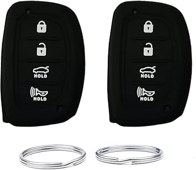 Yuki Silicone Key Key Cover for Hyundai 2013-2018, Elantra 2015-2019, Sonata 2015-2018 and Tucson, is not suitable for foldable key (4 buttons) (black and white).. Shop from anywhere in Nigeria with DIAYTAR's extensive selection and budget-friendly shipping options.