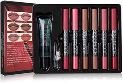 A box of matte lipsticks by M.N Cosmetics, 6 colors, 6-room box, 1 makeup remover and pencil tail in a box.. Your complete shopping solution, DIAYTAR NIGERIA offers extensive choice with competitive prices and delivery.