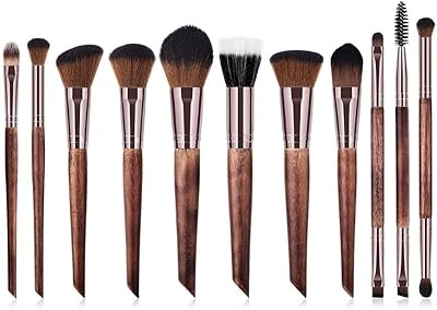 Cower Beauty - Set of 11 luxury professional makeup brushes with wooden handle.. Discover shopping made simple with DIAYTAR NIGERIA's comprehensive platform and nationwide delivery service.