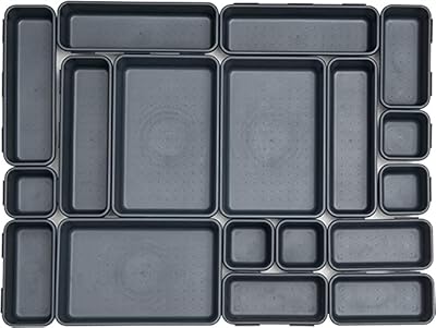 32 -piece nested drawers organizers for desk, drawers, separators and storage bins (black).. One platform, all your needs — DIAYTAR Nigeria delivers quickly.