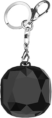 Protective shell for Samsung Galaxy Buds Live (2020) / Buds Pro (2021), Hard plastic protective shell in the shape of a crystal diamond, anti-shock and anti-drop hull with keychain (transparent black).. DIAYTAR NIGERIA brings the market to your fingertips with affordable prices and swift delivery services.