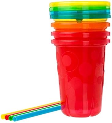 Take & Toss the First Years Cup, 10 ounces, set of 4 cups with straw, pack of 1.. DIAYTAR NIGERIA: Redefining e-commerce with affordable prices and reliable nationwide shipping.
