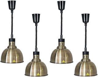 Commercial heating lamp for foods, buffet-buffet heaters 250W, metal bulb, commercial hotel kitchen equipment, restaurant supplies, kitchen chandelier, 4, bronze package, bronze.. Enjoy the simplicity of shopping with DIAYTAR NIGERIA, offering vast choices delivered in just 5-8 days.