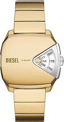 Analog quartz watch for men dz2154, golden, golden bracelet, bracelet.. Shop smarter with DIAYTAR Nigeria — from household essentials to electronics, we have everything you need. Plus, our delivery is fast, secure, and arrives between 5 and 8 days.