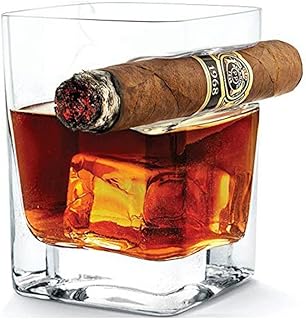 Cigar glass with Thumen's whiskey, old-fashioned whiskey glasses with notched cigarette rest.. Get more for less on DIAYTAR Nigeria — Nigeria’s favorite e-commerce platform.