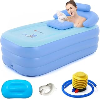 Inflatable bathtub for adults, self -supporting bathtub with portable foldable spa function for adults, with air pump (high density PVC plastic).. DIAYTAR NIGERIA: Putting quality products within reach of every Nigerian through our affordable marketplace.