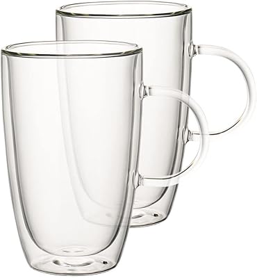 Villeroy & Bock Artesano hot drink cup: very large batch of 2, 5.5 inches, crystal glass, transparent.. DIAYTAR NIGERIA connects you with endless possibilities through our affordable e-commerce platform.