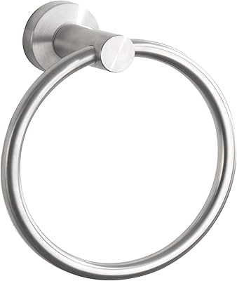 Wall support for bathroom towel ring in stainless steel 304 Go Geotm (7.1 inch, napkin ring - silver).. DIAYTAR NIGERIA: Transforming how Nigerians shop with our vast selection and nationwide delivery.