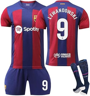 Growtray 23/24 New season football Kit for FC Barcelona Football at home Lewandowski #9 Football/Shorts Football Foots Young and adults.. Experience shopping satisfaction with DIAYTAR NIGERIA's vast selection and budget-friendly delivery options.