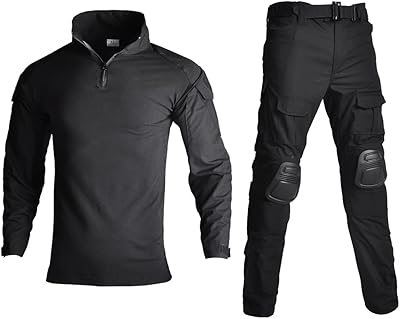 Lilishan Tactical Military Combination for Men, Shirt, Pants, Kneeres and Roads resistant to long -sleeved tears.. DIAYTAR NIGERIA delivers value, variety, and convenience with our nationwide 5-8 day shipping.