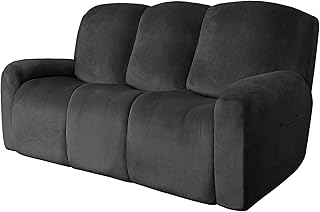 Easy Going velvet sofa covers, 8 rooms, for tilting 3 -seater sofa, thick and soft washable covers (sofa, dark gray).. DIAYTAR NIGERIA: Where quality meets affordability, with thousands of products delivered in less than 8 days.