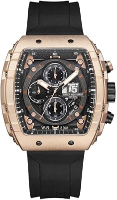 Watch Chronograph Watch For Men with Silicone Bracelet, 22 mm, Rose Gold, H3856G-BKG, Rose Gold, 22 mm, Bracelet.. Discover a world of affordable shopping with DIAYTAR NIGERIA's vast marketplace delivered to you in days.