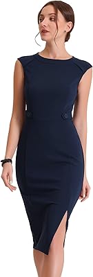 Woman 2023 woman dress, round neck, sleeveless, fitted cutting, work dress.. Nigeria shops with DIAYTAR — wide selection, fast shipping, and great value.