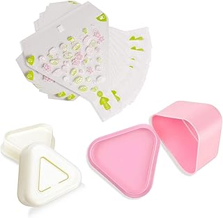 Set of molds with onigiri chasbete, 2 rice ball molds + 100 disposable onigiri rollers + stickers for rice balls/nigiri sushi mold.. DIAYTAR NIGERIA: Where shopping meets satisfaction with affordable prices and delivery within 8 days.