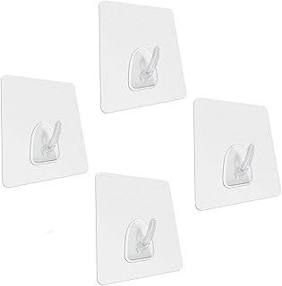 Nan Bath Ltd Set of 4 nanotechnological hooks - adheres stronger than suction cups - repositionable to infinity.. DIAYTAR Nigeria: Discover more, spend less, and enjoy delivery within 5–8 days.