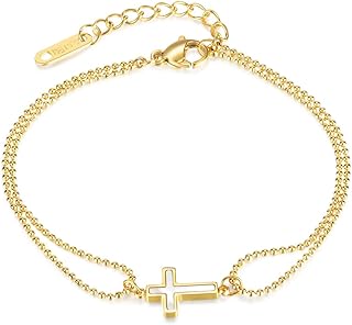 Stainless steel bracelet for woman cross-bearer cross.. Experience convenient online shopping on DIAYTAR Nigeria — wide selection and affordable delivery.