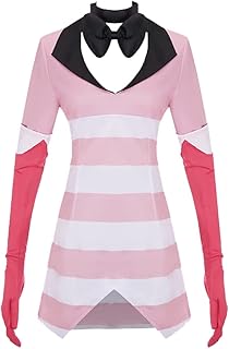 UBKUS HAZBIN HOTEL ANGEL DUST COSTUM SWEAT-SHIP WITH V-collar collar with gloves for Halloween and Christmas.. DIAYTAR NIGERIA transforms online retail with unbeatable prices and consistent delivery timeframes.