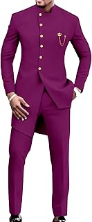 Costume jacket and pants for African men, fitted cut, 2 -room business costume single buttoning for wedding evening.. Shop from anywhere in Nigeria and receive your DIAYTAR purchases at affordable prices within a week.