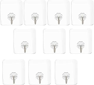 NOG Waterproof Plastic Wall Hooks to hang robe, coat, towels, keys, bags, lights and calendars, maximum load 15 kg - 10, transparent package, transparent.. Experience the ease of one-stop shopping with DIAYTAR NIGERIA's diverse catalog and nationwide delivery.