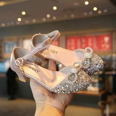 BABYKIDS - Girls High heels for children Festival Wedding Evening Dress Shoes 2021 Cristal Mode Summer Princess Low Girl Sandals E02165 (Rose 3.5).. Your complete retail destination, DIAYTAR NIGERIA combines extensive variety with prompt delivery.