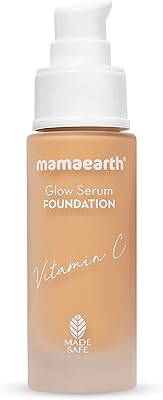 MAMA Earth Earth Foundation Serum Glow 12 Hours With Vitamin C and Turmeric 05 Big Glow 30 ml (1).. DIAYTAR NIGERIA: Where shopping is easy, prices are low, and delivery is just days away.