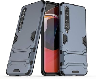 Antichoc shell 2 in 1 for Xiaomi Mi 10 5g (6.7 inches) with crutch function, double layer hybrid protective shell (black blue).. DIAYTAR NIGERIA delivers more than products - we deliver affordable solutions within the week.