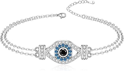Fenthring ankle bracelet against the evil Sterling silver eye, double nazr protective layer, Greek blue ankle bracelet against the evil eye for women and girls, Turkish pearls bad ojo.. DIAYTAR NIGERIA: Your partner in affordable online shopping with reliable 5-8 day shipping nationwide.