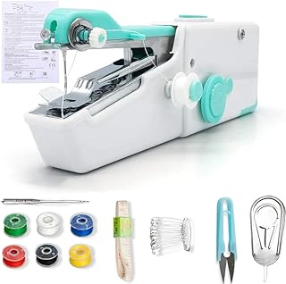 Mini wireless portable sewing machine, fast manual electric seam tool for fabric repair, clothes, baby clothes, house, travel and DIY - Blue.. Experience hassle-free shopping with DIAYTAR NIGERIA's user-friendly platform and prompt delivery service.