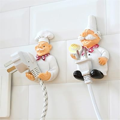 2 creative pieces chef animated kitchen hooks storage support wall support kitchen hooks for creative utensils finish support.. Experience the future of online shopping with DIAYTAR NIGERIA's extensive product range and competitive pricing.