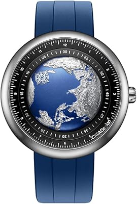 Automatic Watch Mechanical CIGA Design Blue Planet Series U, Stainless steel case/titanium, sapphire crystal, fluorinated rubber bracelet, men and women watches.. DIAYTAR NIGERIA connects your desires with reality through our affordable e-commerce platform and quick delivery.