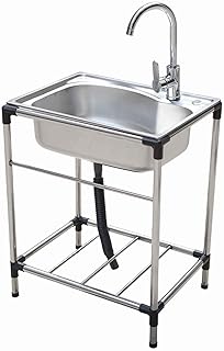 Simple stainless steel sink portable sink sink with valve and support.. DIAYTAR NIGERIA: Empowering Nigerians with access to affordable products delivered within 8 days.