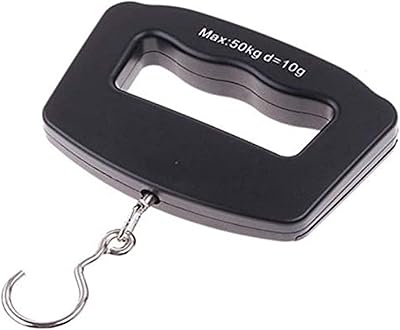 A small digital scale suspended to measure the weight of luggage with a load capacity of 50 kg / 10 grams.. Experience the ease of one-stop shopping with DIAYTAR NIGERIA's diverse catalog and nationwide delivery.